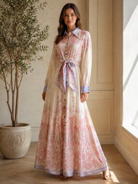 Blush Floral Maxi Dress
